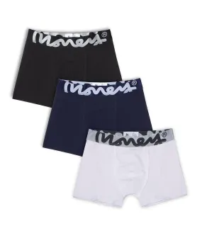 3 Pack Money Logo Trunks White