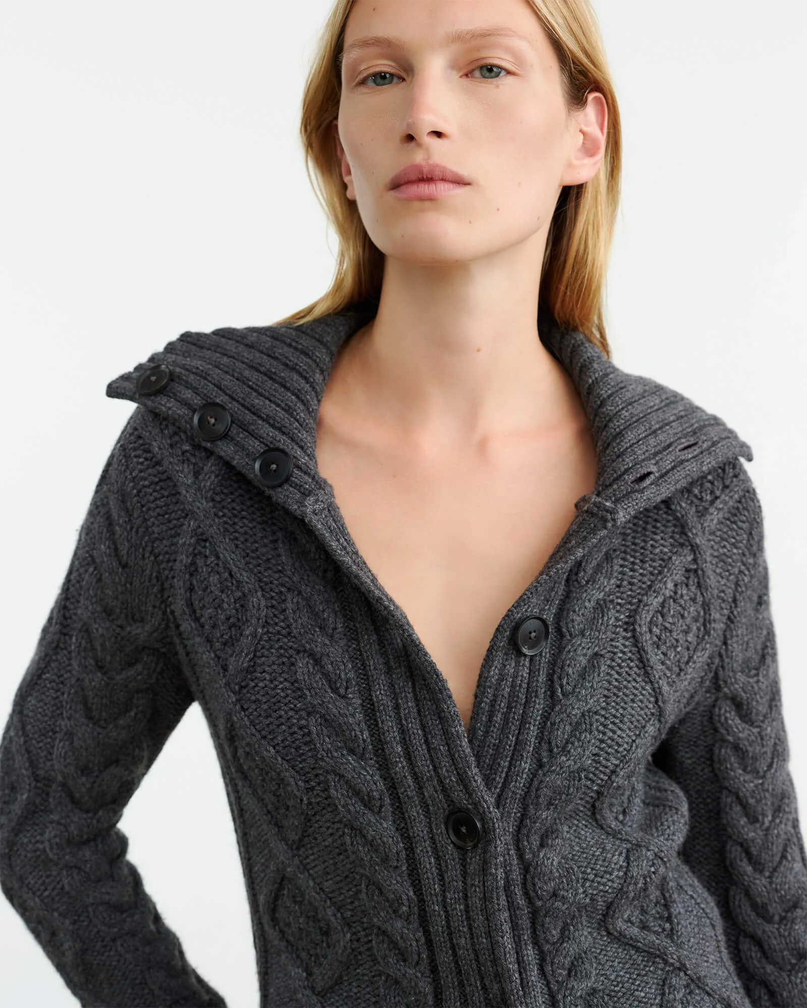 Allegra Sweater in Dark Grey Melange