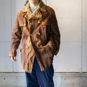 around 1970s brown suede double breasted jacket