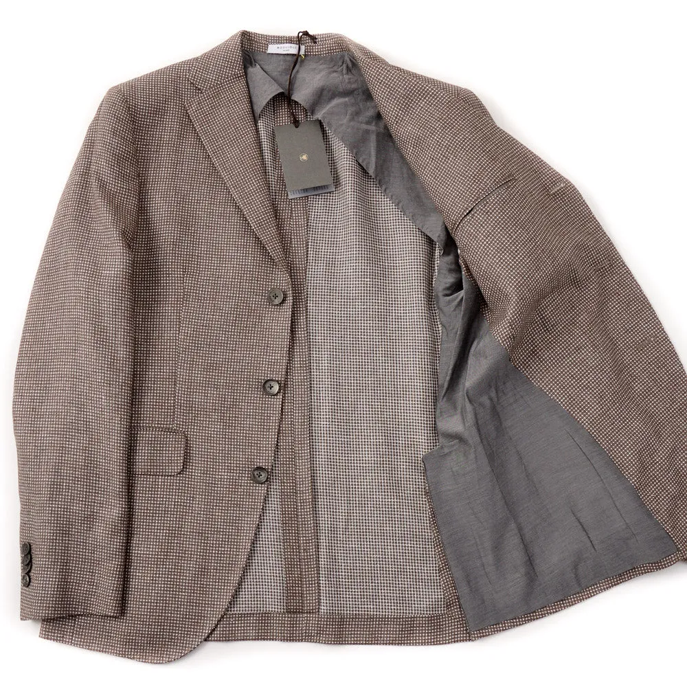 Boglioli Woven Birdseye Silk-Linen-Wool Sport Coat