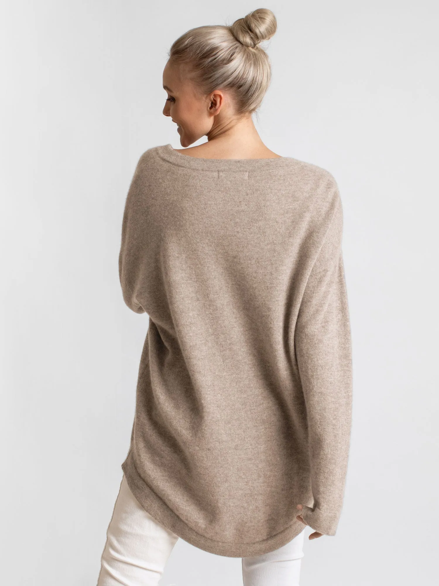 Cashmere sweater "Alva" - toast