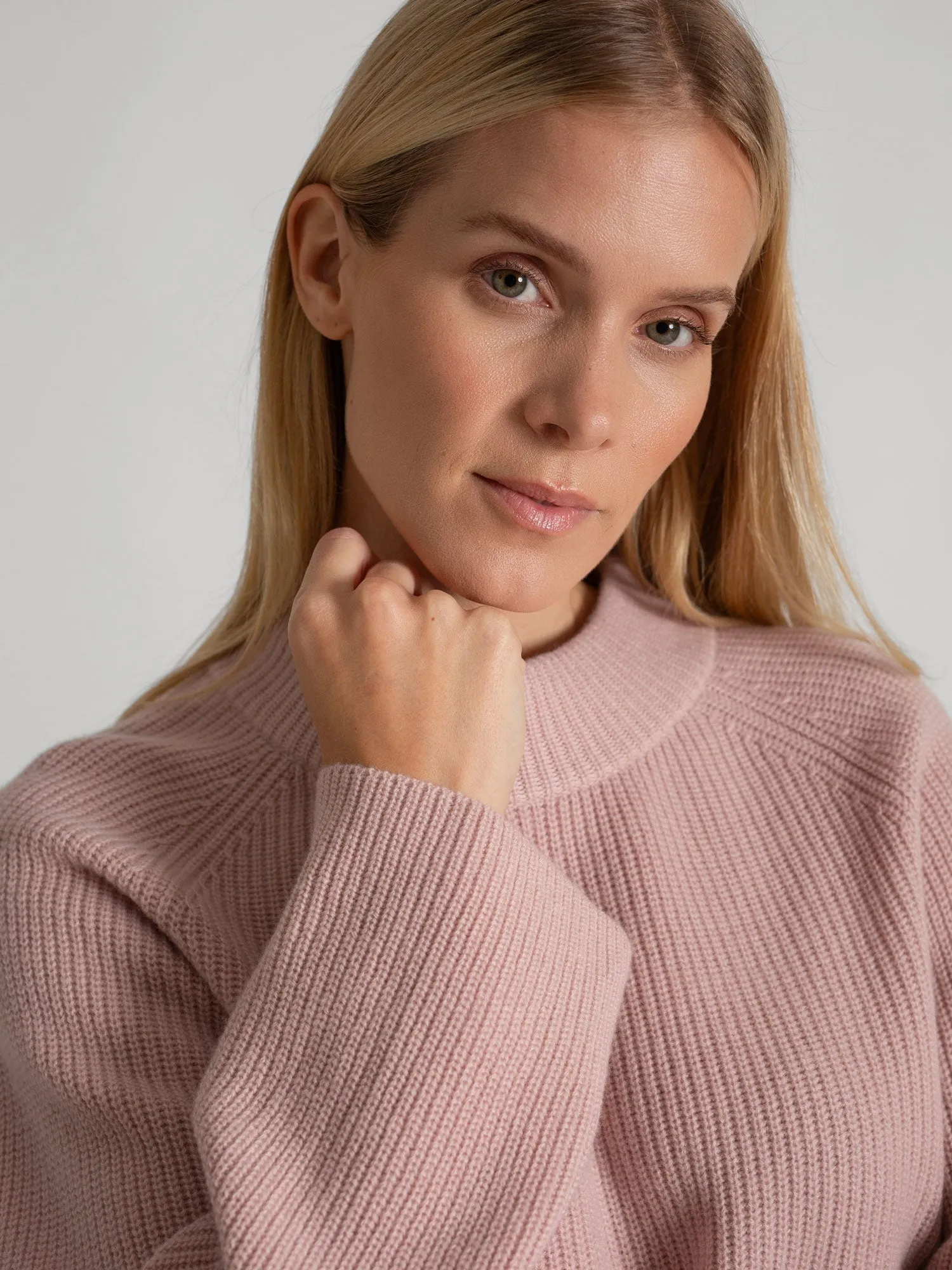 Cashmere sweater "Idun" - rose glow