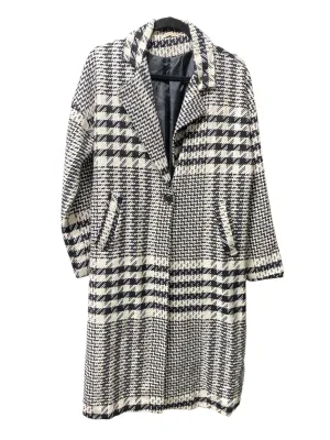 Coat Wool By Clothes Mentor In Black & White, Size: M