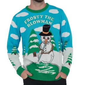 Frosty the Blowman Snowman Ugly Christmas Sweater