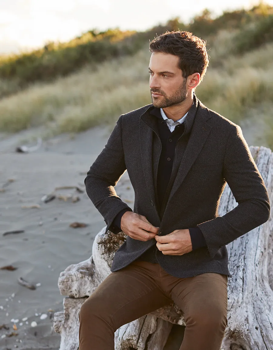 Sestri Charcoal Grey Textured Blazer