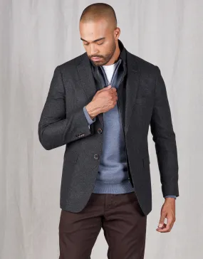 Sestri Charcoal Grey Textured Blazer