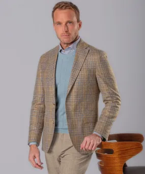 Silk-Wool Plaid Sport Coat